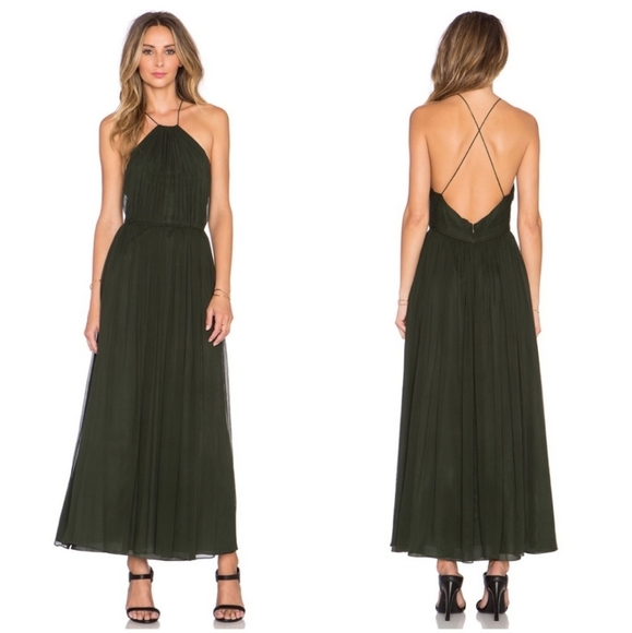 Jill Stuart Dresses & Skirts - Jill Stuart Cross Back Halter Midi Dress size 2